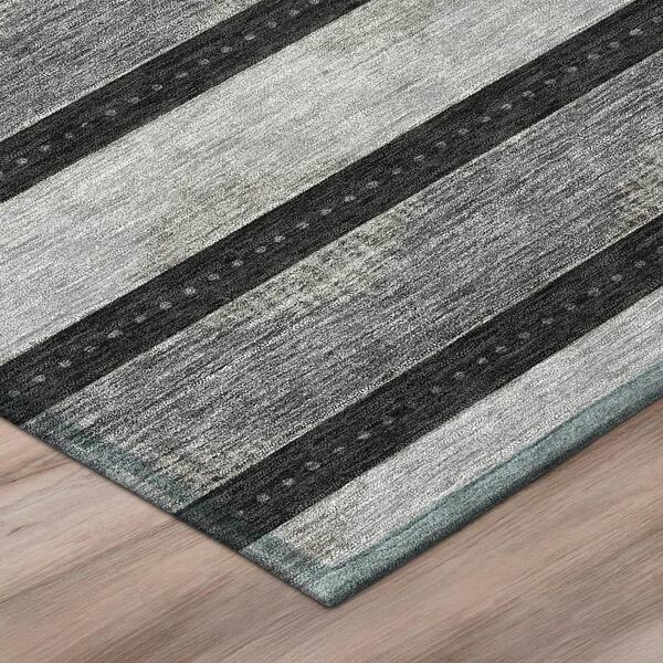 Chantille Machine Washable Indoor/Outdoor Abstract ACN3067 Black 2 ft. x 3 ft. Accent Rug