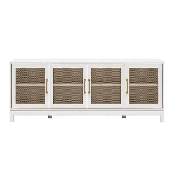 Ameriwood Home Tess TV Stand Fits TVs up to 65 in. Ivory Oak