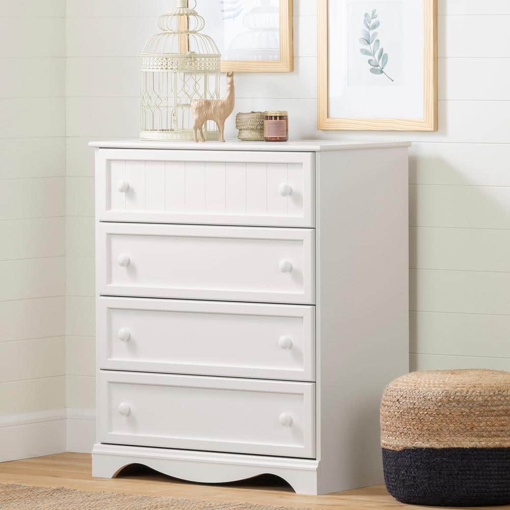 Savannah Pure White 4-Drawer Kids Chest