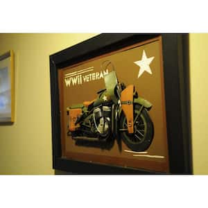 Victoria WWII Harley Motorcycle Specialty Wall Sculpture