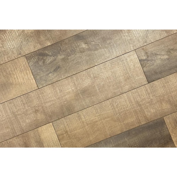 Montserrat Summa Refined Brass 14 mm T x 7.75 in. W HDF Waterproof AC5 Click Lock Laminate Wood Flooring (23.09 sq. ft./case)