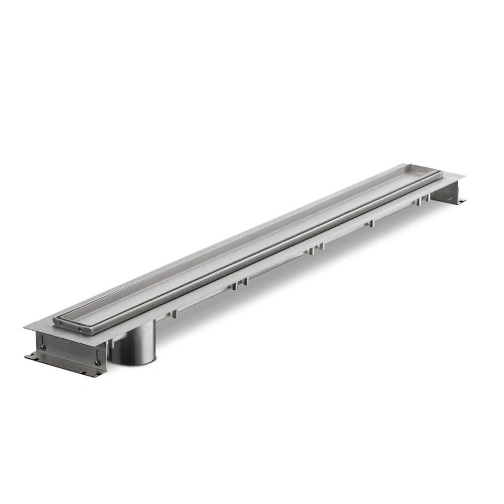 Zurn 48 in. Stainless Steel Linear Shower Drain with End Bottom Outlet ...