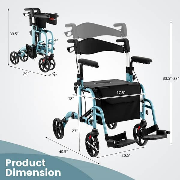 Adjustable Foldable Movable Aluminum Tube Walker for Disabled and