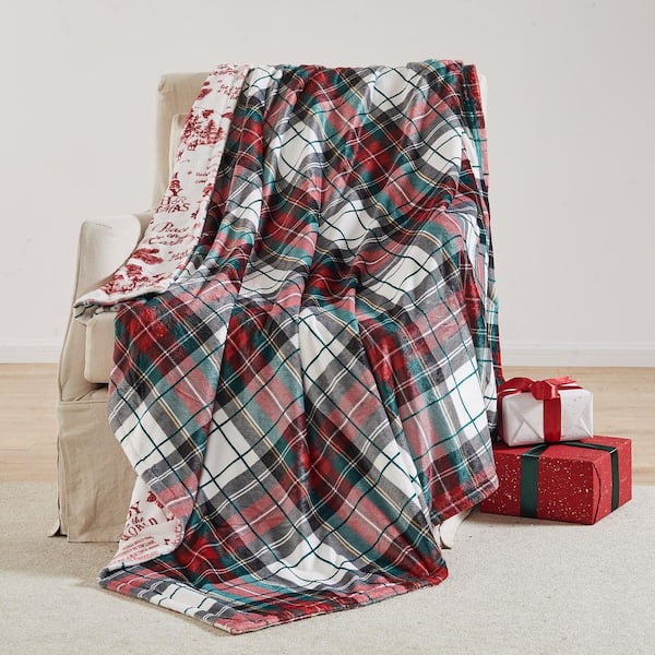 Home Basics Plaid Non-Woven Blanket Bag with See-through Window