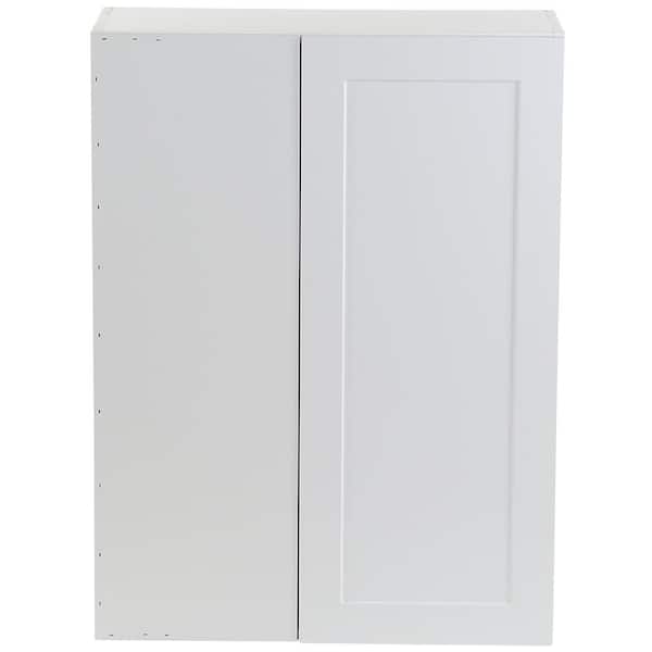 Hampton Bay Cambridge White Shaker Assembled Blind Wall Corner Cabinet with 1 Soft Close Door (27 in. W x 12.5 in. D x 36 in. H)