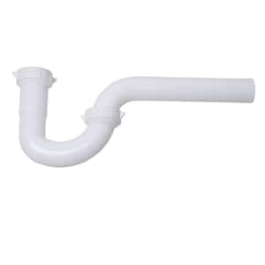 1-1/4 in. White Plastic Sink Drain P- Trap with Reversible J-Bend