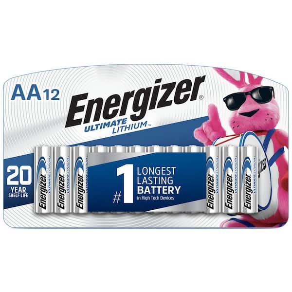 Energizer Ultimate Lithium AA Batteries (12-Pack), 1.5V Lithium Double A Batteries