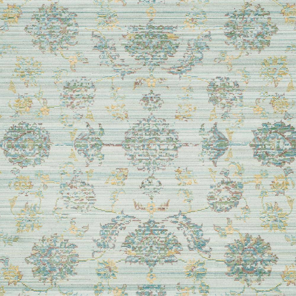 Reversible Light Blue/Turquoise Synthetic 9' x 12' Area Rug