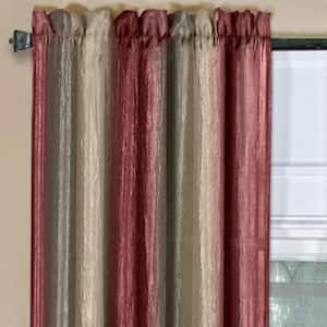 Ombre 50 in. W x 84 in. L Polyester Light Filtering Window Panel in Burgundy