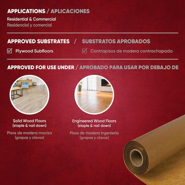 ROBERTS - 750 sq. ft. 3 ft. x 250 ft. x .009 in. 30 lb. Waxed Paper Underlayment for Wood Flooring