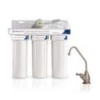 Drinking Water Purifier Dispenser Filtration System with Brushed Nickel Faucet