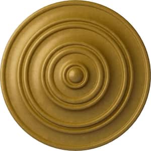 13-1/4 in. x 1/2 in. Classic Urethane Ceiling Medallion (Fits Canopies upto 4-1/8 in.), Pharaohs Gold