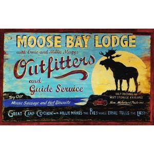 Charlie Moose Bay Lodge Wood Wall Art