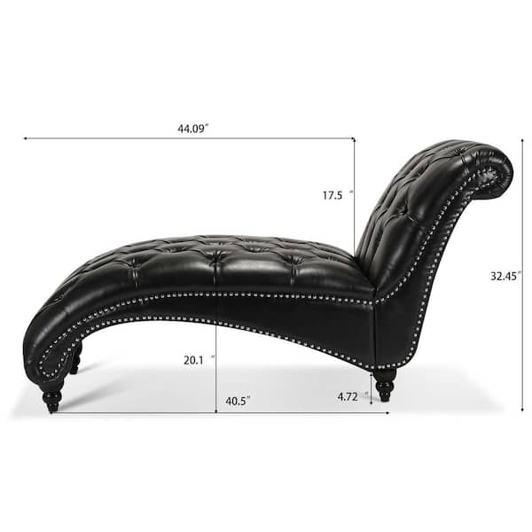 Danuta Armless Chaise Lounge Rosdorf Park Body Fabric: Black