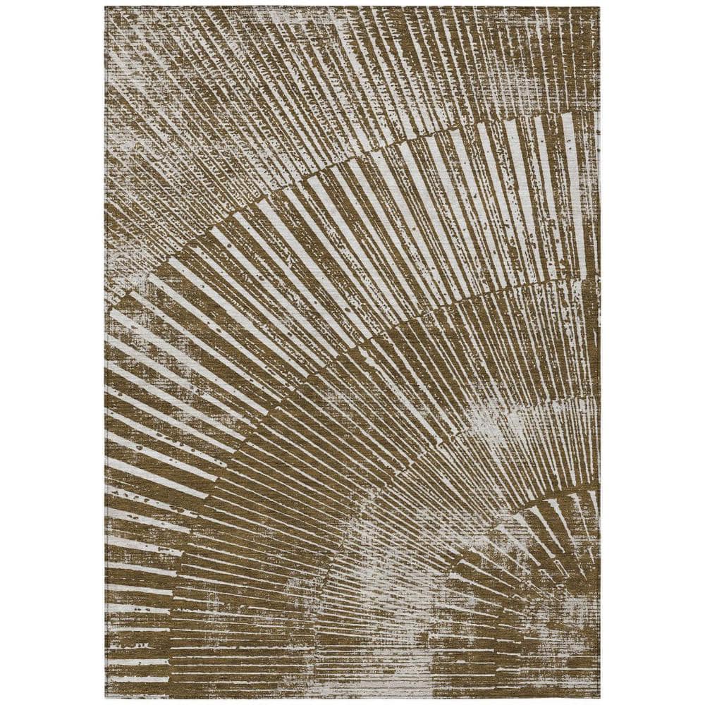 Chocolate 3 ft. x 5 ft. Woven Abstract Rectangle Indoor/Outdoor Area Rug price history on PriceWatchPro
