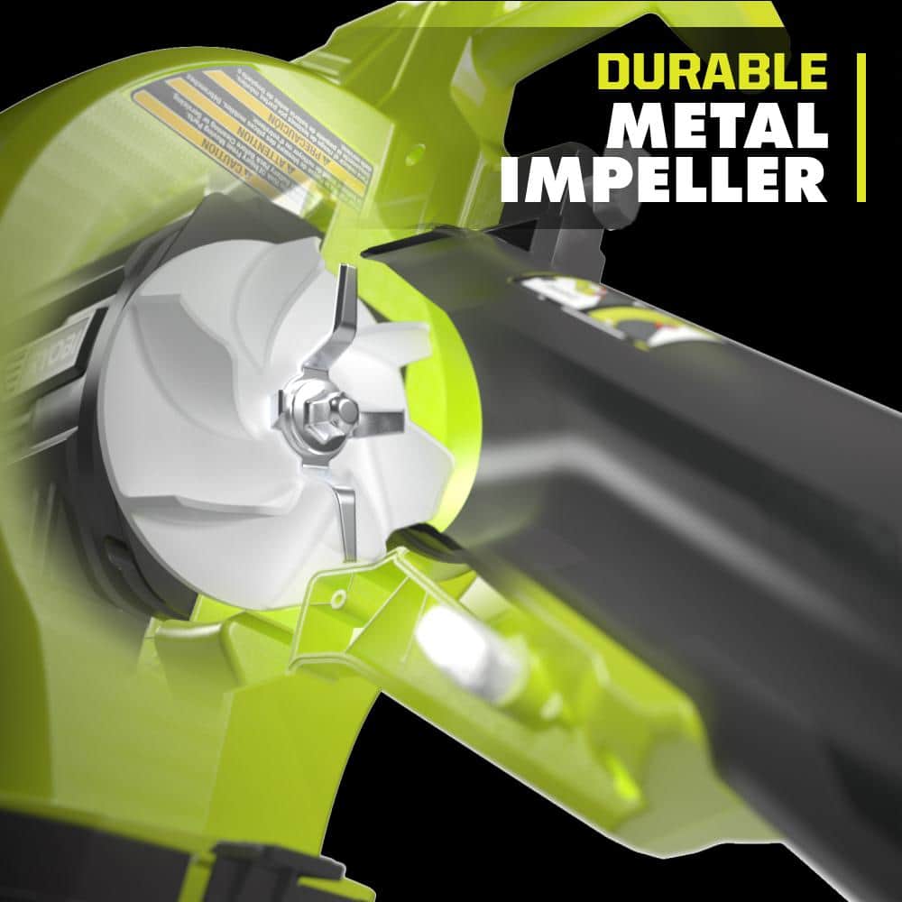 40V Cordless Black and Green Leaf Vacuum Mulcher