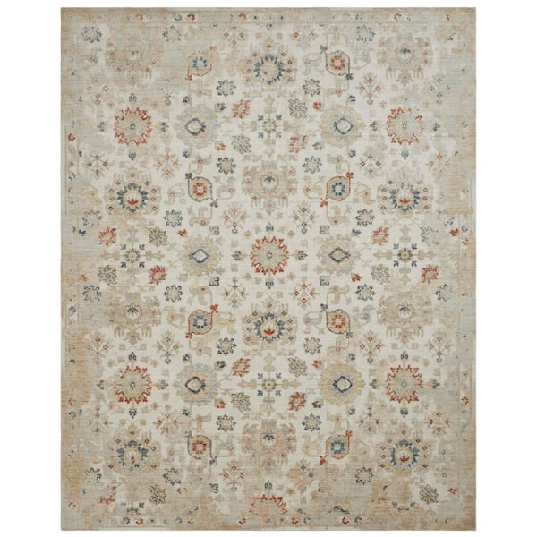 Rosemont 2 ft. x 12 ft. Beige Abstract Washable Area Rug