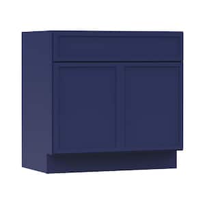 33 in. W x 21 in. D x 32.5 in. H 2-Doors Bath Vanity Cabinet without Top in Blue
