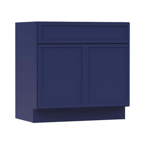 Vanity Art 33 in. W x 21 in. D x 32.5 in. H 2-Doors Bath Vanity Cabinet without Top in Blue