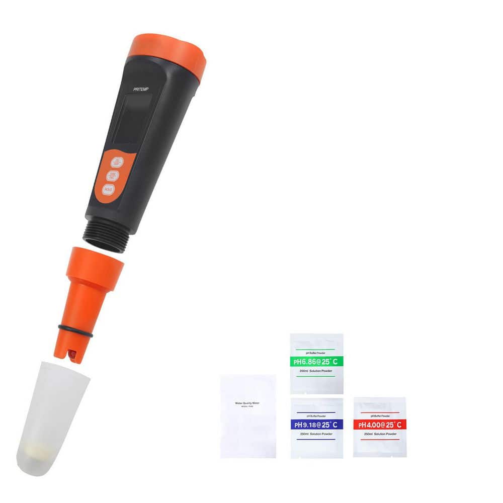Portable pH Meter, 0-14 pH Range, Waterproof Probe, Compact Test Kit with Calibration Powders, VA Display Screen price history on PriceWatchPro