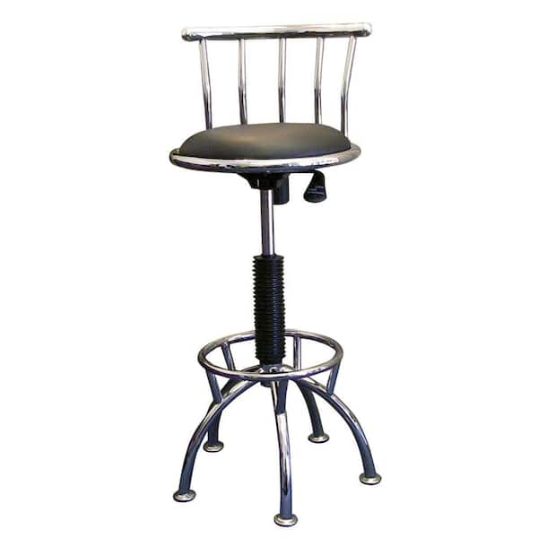 Home Decorators Collection Adjustable Height Chrome Swivel Cushioned Bar Stool