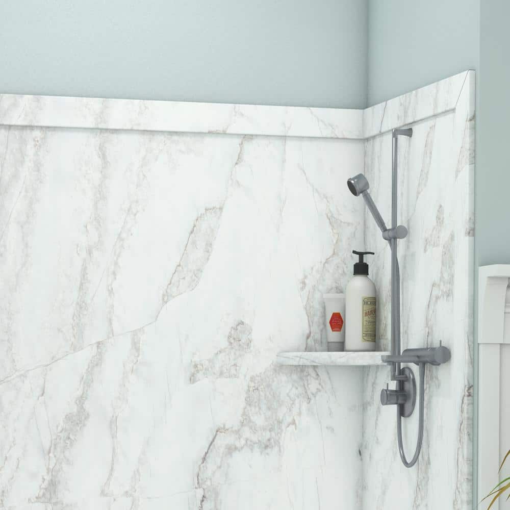 Calypso Marble Finish 80" Shower Wall Surround Kit