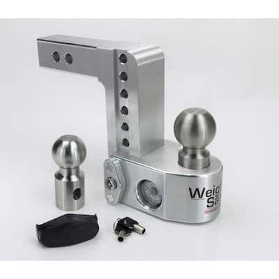 WS6-2 6 in. Drop Hitch, 2 in. Receiver 12,500 LBS GTW - Weight Scale Keyed Lock, Lifetime Gauge Warranty