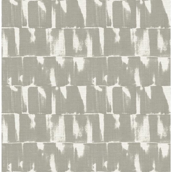 A-Street Prints Bancroft Artistic Stripe Grey Nonpasted Non Woven Wallpaper Sample