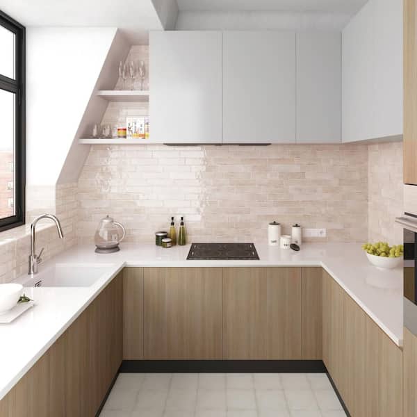 Tribeca Studio Oatmeal 2 in. x 10 in. Porcelain Wall Tile (5.38 sq. ft./Case))