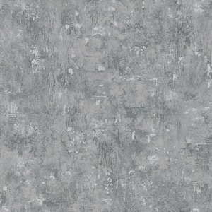 Metallic Fleck Dark Grey Textured Vinyl on Non-Woven Non-Pasted Wallpaper Roll