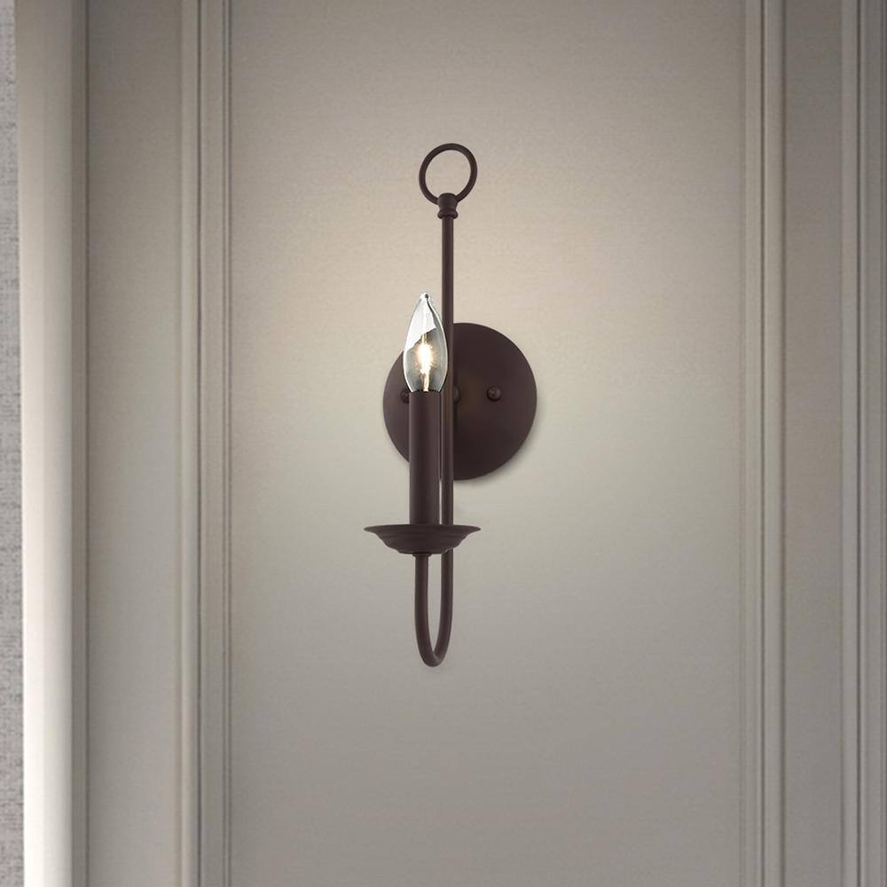 Estate Bronze Dimmable 5" Direct Wired Wall Sconce