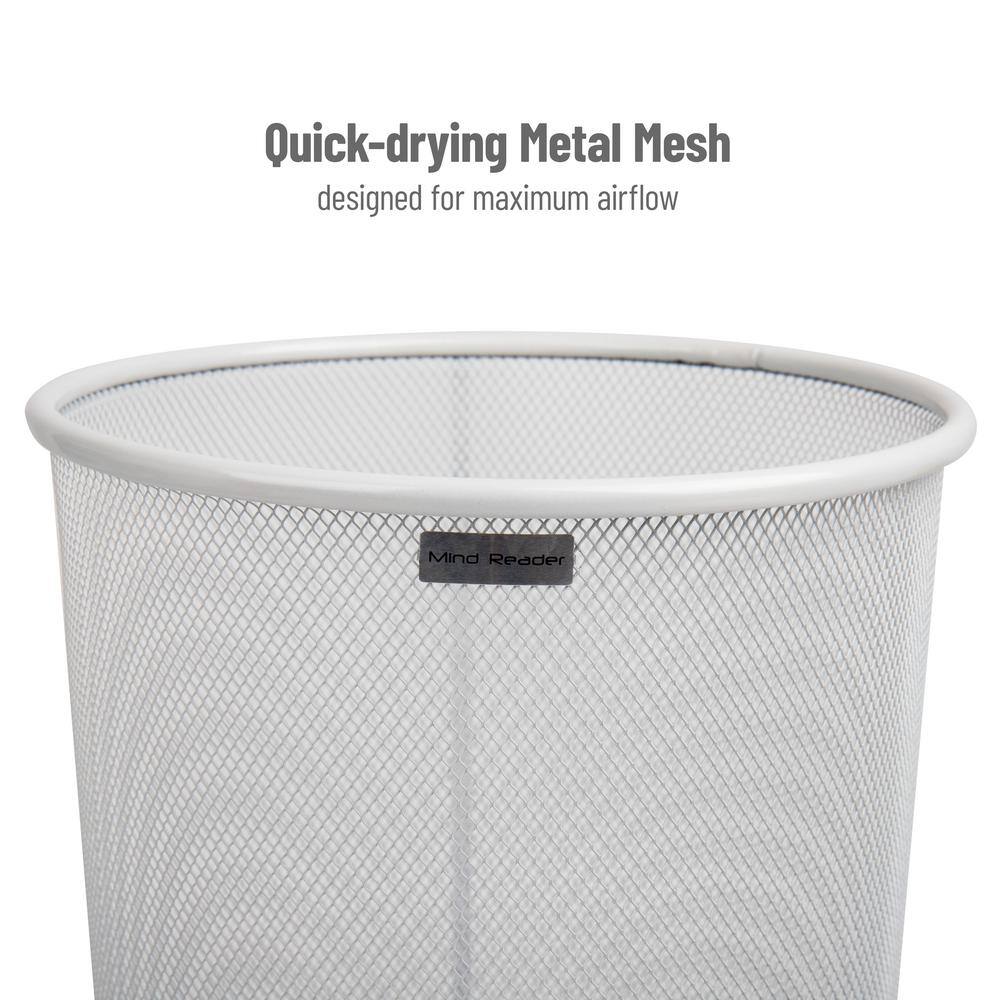 White Metal Mesh Indoor/Outdoor Umbrella Rack Stand