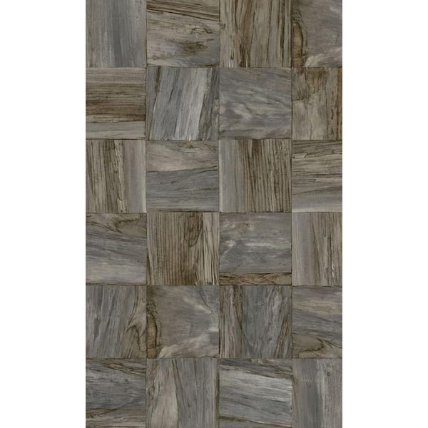 Walls Republic Dark Brown Matieres-Scrap Woods Print Non Woven Non-Pasted Textured Wallpaper 57 sq. ft.