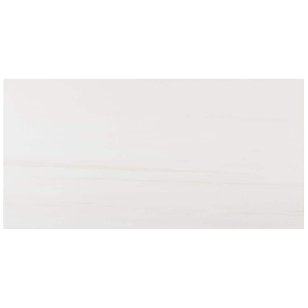 Terius Dolomite Warm White Polished Porcelain Large Format Tile