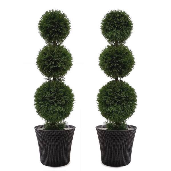 Keter Conic Whiskey Brown Resin Planter (2-Pack)