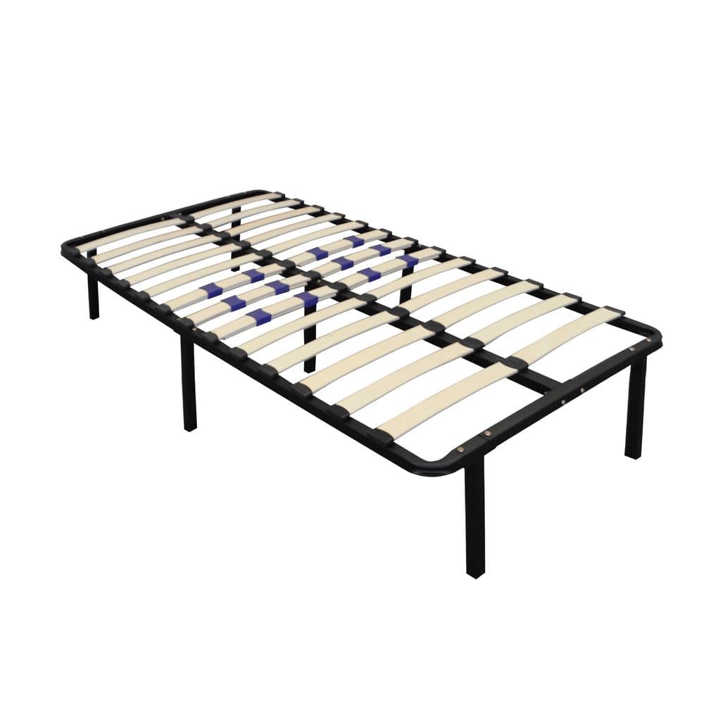 14 in. Twin Metal Platform Bed Frame with Adjustable Lumbar Support, Tool-F
