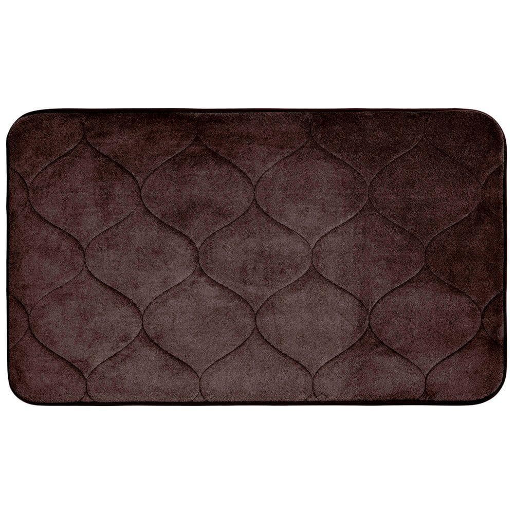 Palace Espresso 20 in. x 34 in. Memory Foam Bath Mat