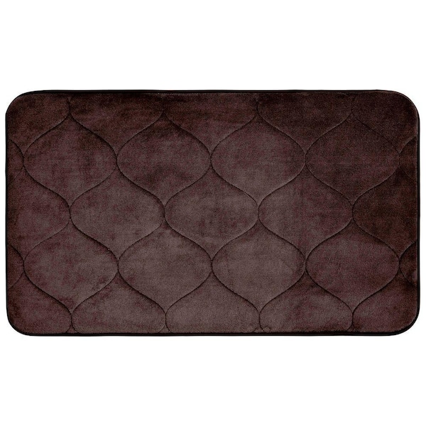 BounceComfort Palace Espresso 20 in. x 34 in. Memory Foam Bath Mat