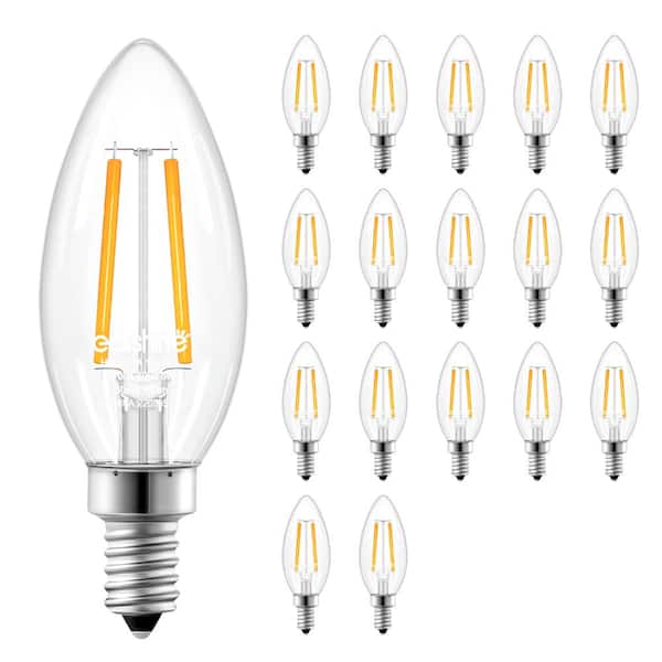 60-Watt Equivalent 10%-100% Dimmable E12 Vintage Edison LED Light Bulb Warm White 2700K (18-Pack)
