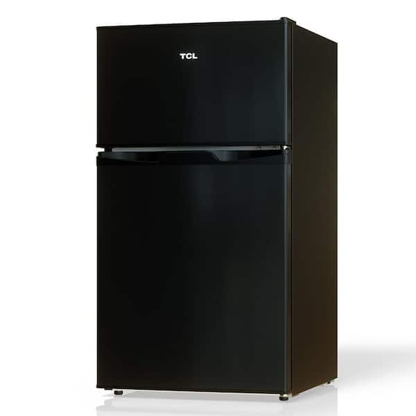 3.1 cu. ft. 2-Door Mini Refrigerator in Black with Top Freezer