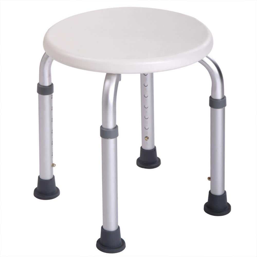 Shower Seat Bath Bench Chair with Adjustable Height and Non-Slip Rubber for