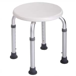 Shower Seat Bath Bench Chair with Adjustable Height and Non-Slip Rubber for Safety and Stability in Aluminum Stool Tube