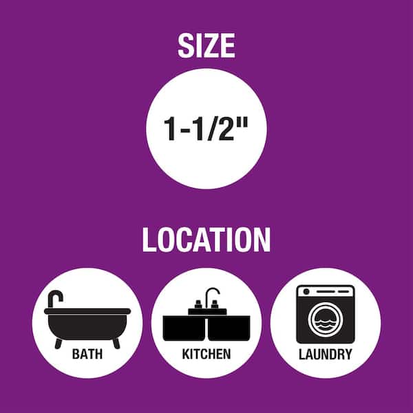 1-1/2 in. Sink Drain Pipe Flanged Rubber Washer (2-Pack)