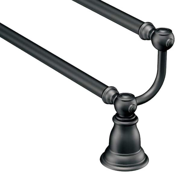 MOEN Kingsley 24 in. Double Towel Bar in Wrought Iron