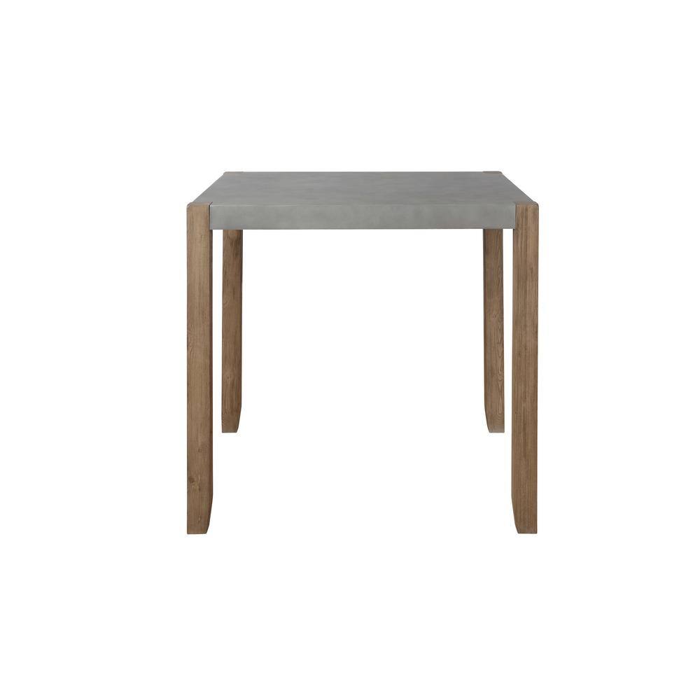 Newport 36" Gray Faux Concrete and Wood Counter Height Table