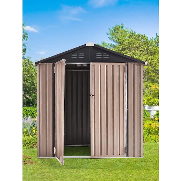 6 ft. W x 6 ft. D Metal Shed with Double Lockable Door (36 sq. ft.)