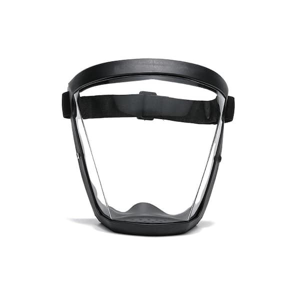 Ultra-protective face shield, anti-fog face mask, adult transparent face shield, black plastic face mask