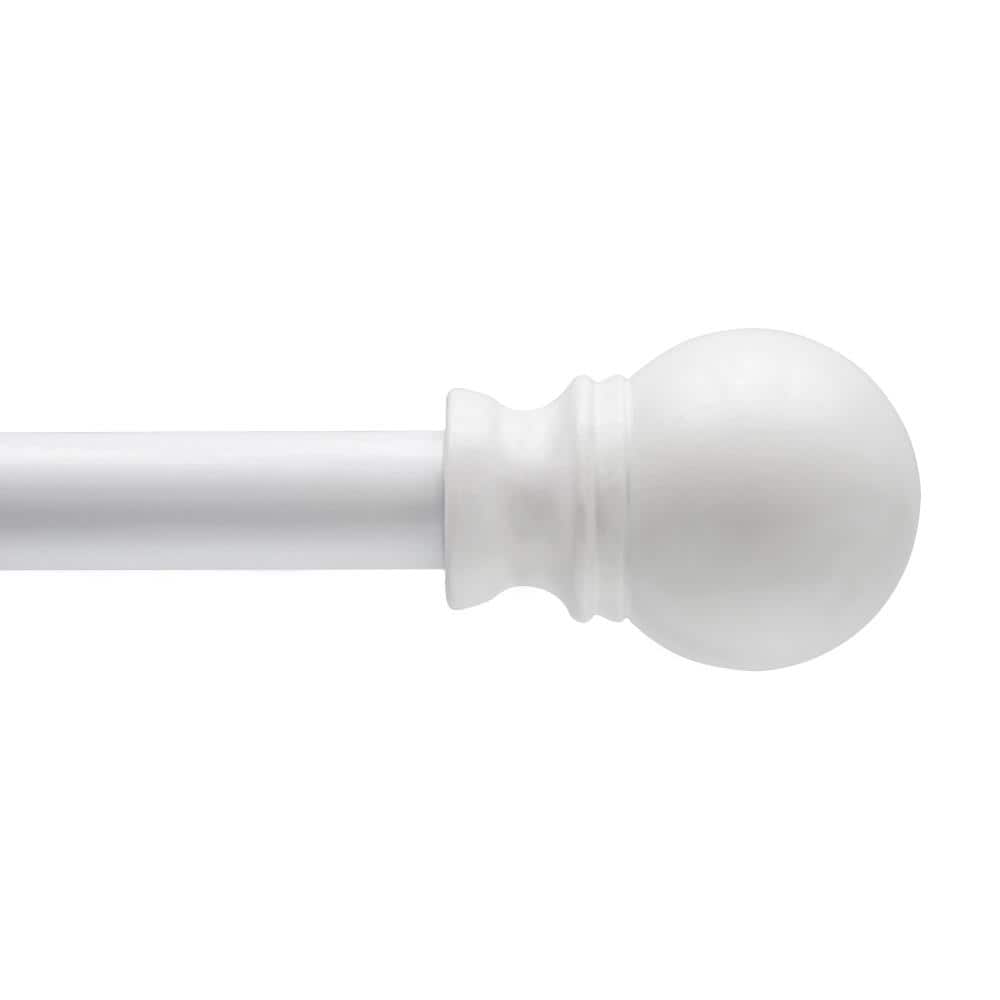 Kenney 7/16" Multi-Use Adjustable Petite Cafe Magnetic Rod 16-28" White 