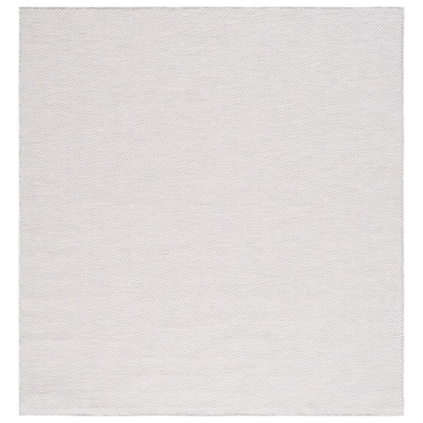 Hampton Ivory/Multi 3 ft. x 3 ft. Chevron Indoor/Outdoor Square Area Rug