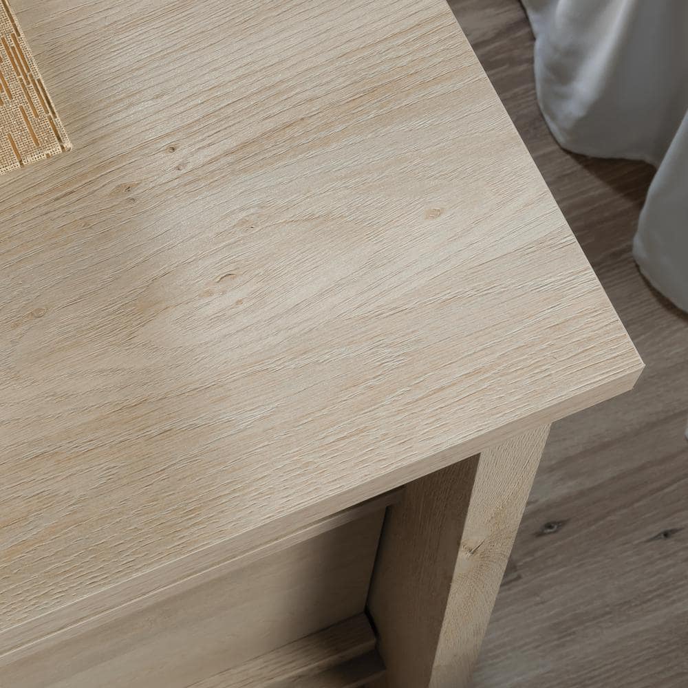 Chalked Chestnut 1-Drawer Nightstand with Open Shelf